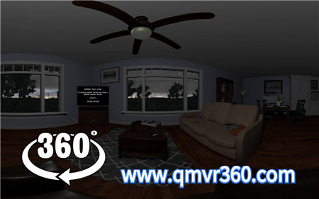 360°全景VR视频：在家遭遇龙卷风动画效果视频_超清 4K 1023-02