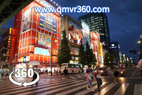 360°全景VR视频：日本秋叶原散步VR街景 日本旅游3D全景4K1020-02