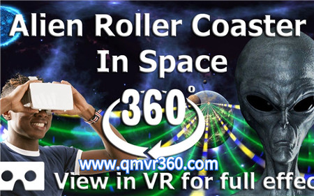360°全景VR视频：刺激太空过山车VR 穿梭银行过山车宇宙_超清 4K 1025-17