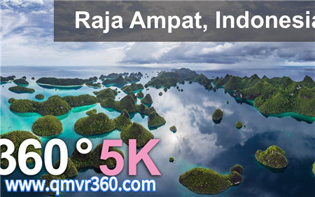 360°全景VR视频：拉贾安帕群岛VR印度尼西亚海岛航拍岛屿风光 超清 4K1026-21