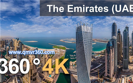 360°全景VR视频：阿联酋VR阿拉伯联合酋长国城市航拍视频_超清 4K 1026-05
