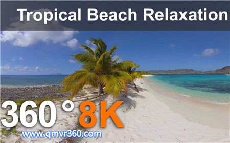 360°全景VR视频：加勒比海的天堂VR热带海滩休闲北海岸沙滩旅游度假 超清 4K 1026-14