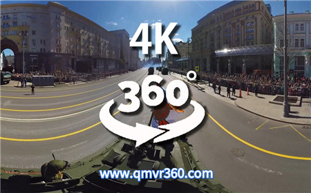 360°全景VR视频：普京视角下的俄罗斯阅兵队伍检阅士兵方队 _超清 4K 1028-07