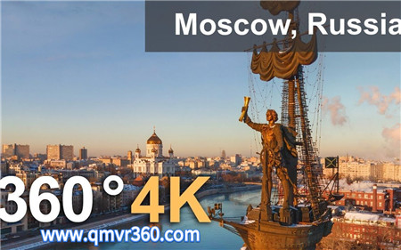 360°全景VR视频：莫斯科VR从空中俯瞰俄罗斯首都VR航拍 超清 4K1027-04