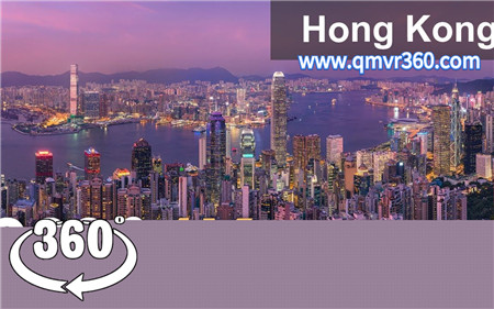 360°全景VR视频：中国香港摩天大楼之城VR航拍香港城市风景_超清 4K 1027-18