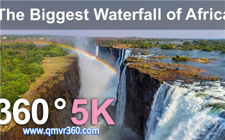 360°全景VR视频：维多利亚瀑布VR非洲最大的瀑布航拍自然风景_超清 4K 1027-16