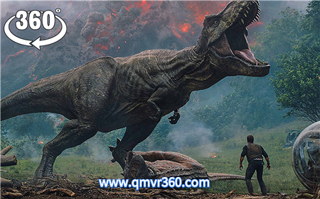 360°全景VR视频：侏罗纪世界VR霸王龙VS迅猛龙 恐龙大战VR超清 4K-1031-09