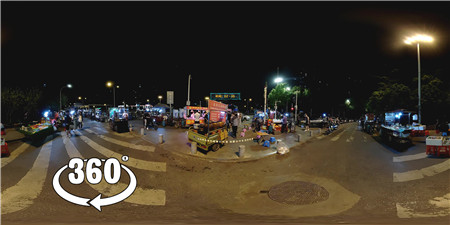 360°全景VR视频：凌晨的武汉街景360全景 2K 1109-03
