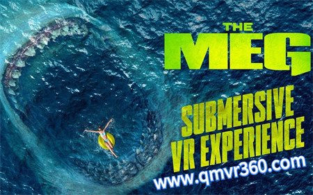 360°全景VR视频：深海鲨鱼撞击玻璃破裂VR大白鲨恐怖袭击基地1111-04