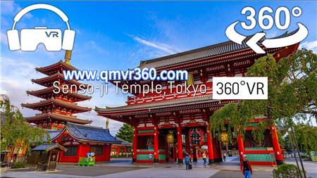 360°全景VR视频：日本浅草寺VR之旅 日本旅行旅游寺庙景区 超清4K 1129-25