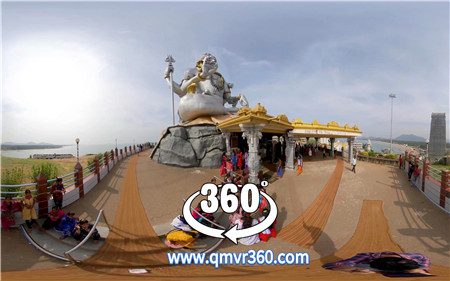 360°全景VR视频：参观印度神庙VR Murdeshwar神庙-最高的湿婆州-穆鲁德斯瓦尔-湿婆神 超清4K 1129-09
