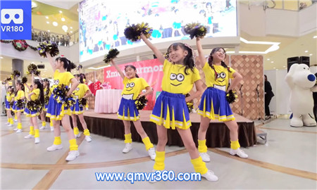180°全景VR视频：日本啦啦队女孩们为亚运会选手跳舞加油VR日本女孩舞蹈 超清5K 0105-09