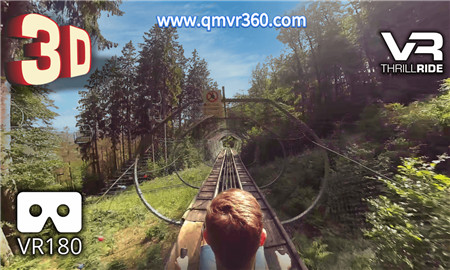 180°全景VR视频：3D山地丛林陷阱高山过山车惊险刺激过山车VR 超清6K 0124-16