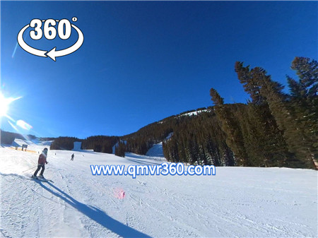 360°全景VR视频：国内双板滑雪第一人称视频 极限运动竞速滑雪运动全景VR视频 超清4K 0105-03