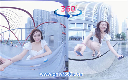 360°全景VR视频：清纯美女带你看风景VR性感少女全景视频 超清4K 0225-07