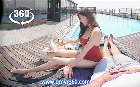 360°全景VR视频：泳衣VR女友陪你过周末VR比基尼美女泳池女孩 超清2K 0514-07