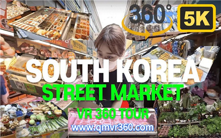 360°全景VR视频：韩国美女VROK带你逛美食街360全景女友陪你逛街 超清4K 0610-06