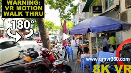 180°全景VR视频：越南胡志明市街景VR旅行西贡越南摩托车全景视频 超清8K 0625-04