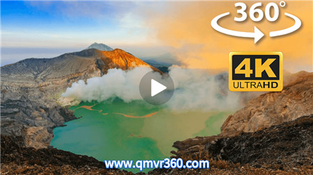 360°全景VR视频：印度尼西亚巴纽旺宜的伊真火山之旅VR 全景印尼火山旅行 超清4K 0719-01