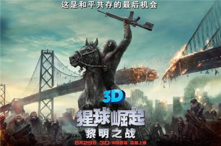 3D电影《猩球崛起2：黎明之战》3D左右格式 网盘下载 VR3D版