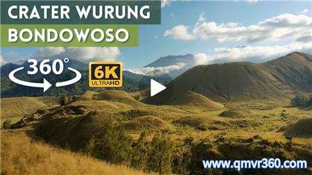 360°全景VR视频：印度尼西亚 Bondowoso 的 Wurung 火山口之旅VR印尼旅行旅游景区 超清6K 1226-09