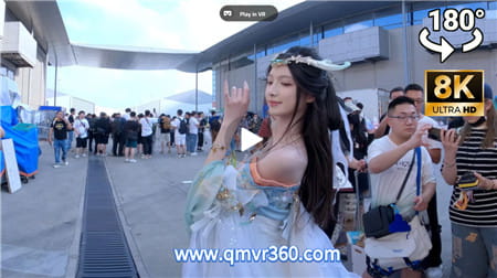 180°全景VR视频：我遇见的中国古装女孩VR国风漫展cos古风美女cosplay 超清8K 1217-06