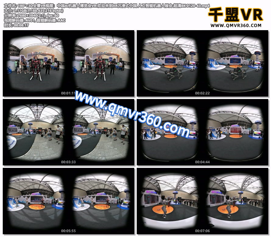 180°+3D全景VR视频:中国AI机器人博览会VR 欢迎来到XR沉浸式中国 人工智能机器人展会 超清8K 0120-43_千盟VR视频下载资源网站
