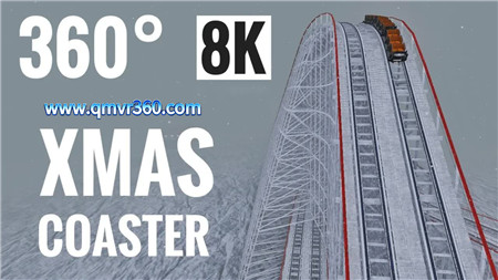 360°全景VR视频：圣诞雪景木质过山车 VR 冒险过山车刺激极限运动 超清8K 0120-35