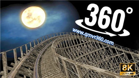 360°全景VR视频：过山车虚拟现实恐怖沉浸式体验VR 极限过山车动画 超清8K 0120-21