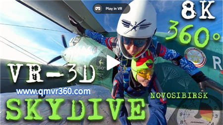 360°+3D全景VR视频：高空跳伞飞翔 VR极限运动 翱翔天空 超清8K 0120-18