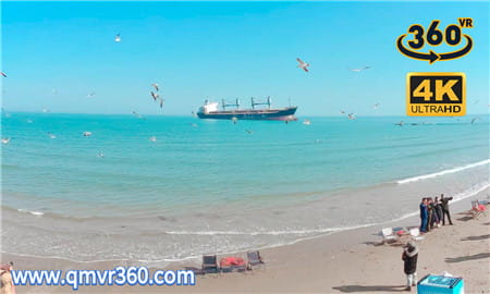 360°全景VR视频：沉浸式观看威海市搁浅的布鲁威斯号邮轮 高清4K 0904-04